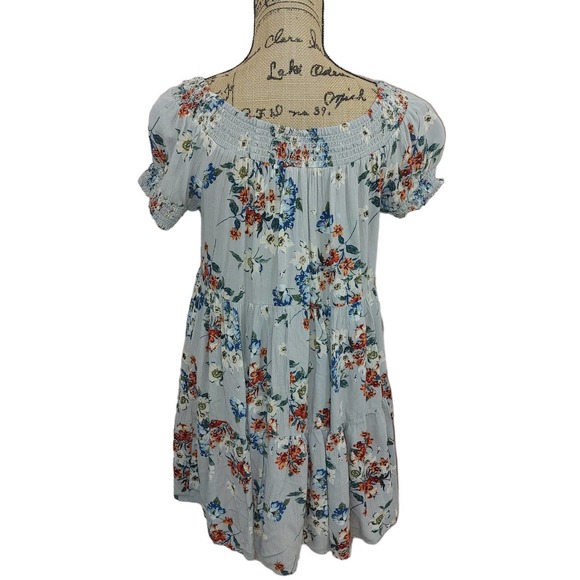 Angie Dresses & Skirts - Angie Size Medium Gray Floral tiered Boho floral Dress